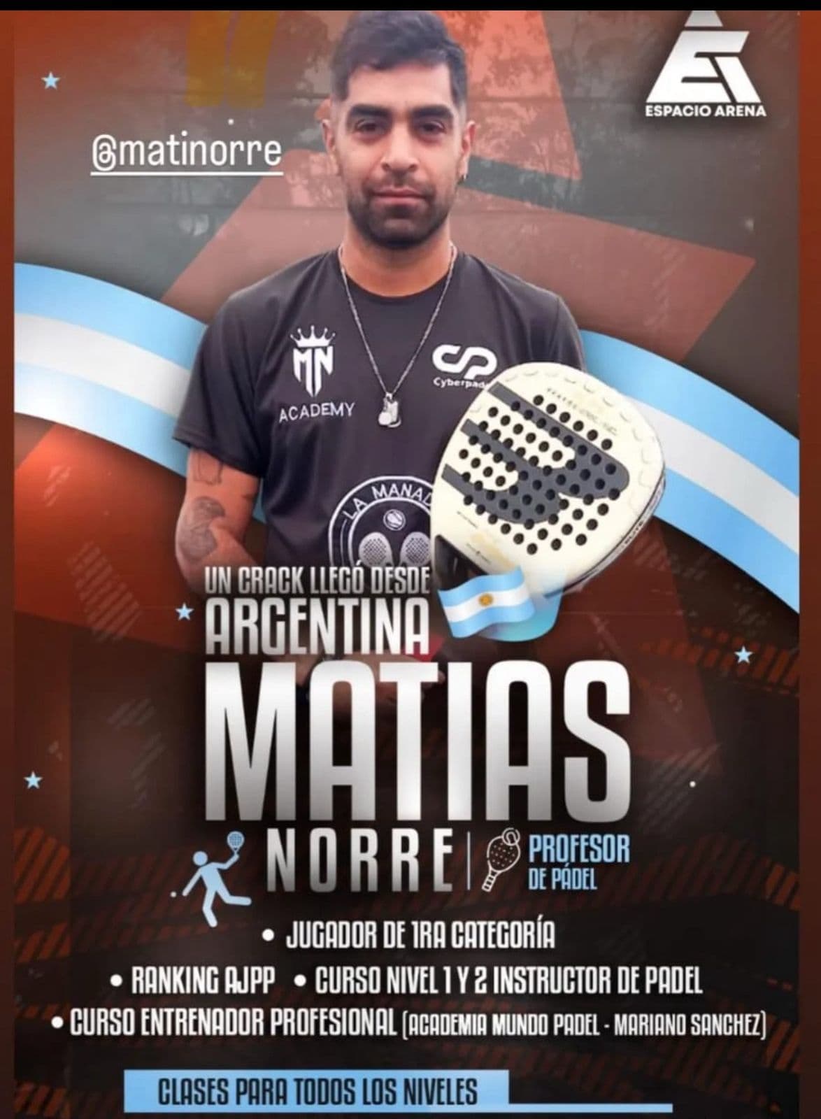 Matías Norre - Profesor de pádel La Ruta